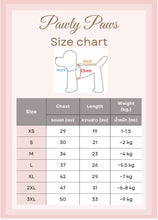 將圖片載入圖庫檢視器 Pawly Paws general size chart
